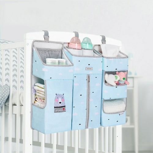 3-IN-1 Baby Crib Saver Organizer