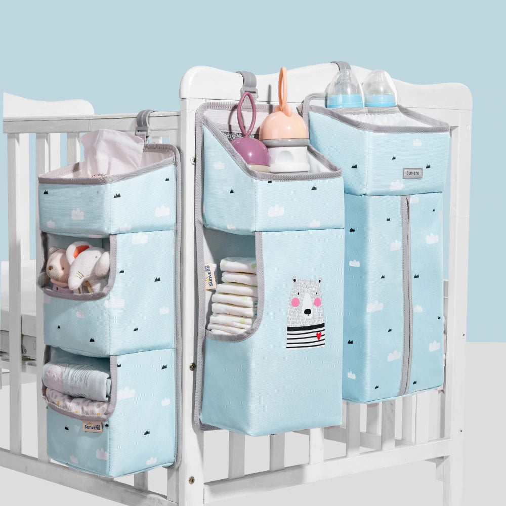 3-IN-1 Baby Crib Saver Organizer