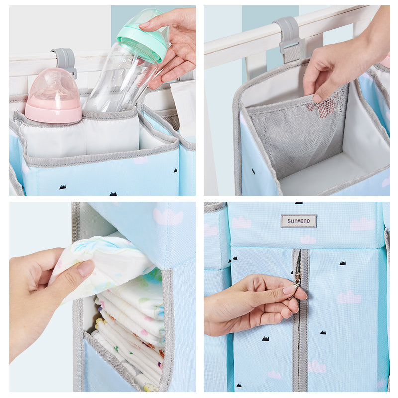 3-IN-1 Baby Crib Saver Organizer